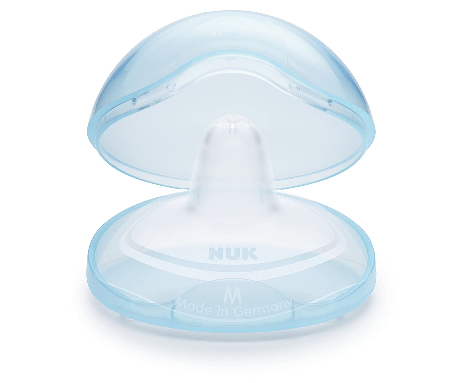 Nuk Nipple Protection for Sensitive Nipples with Protective Case, Transparent, Pack of 2