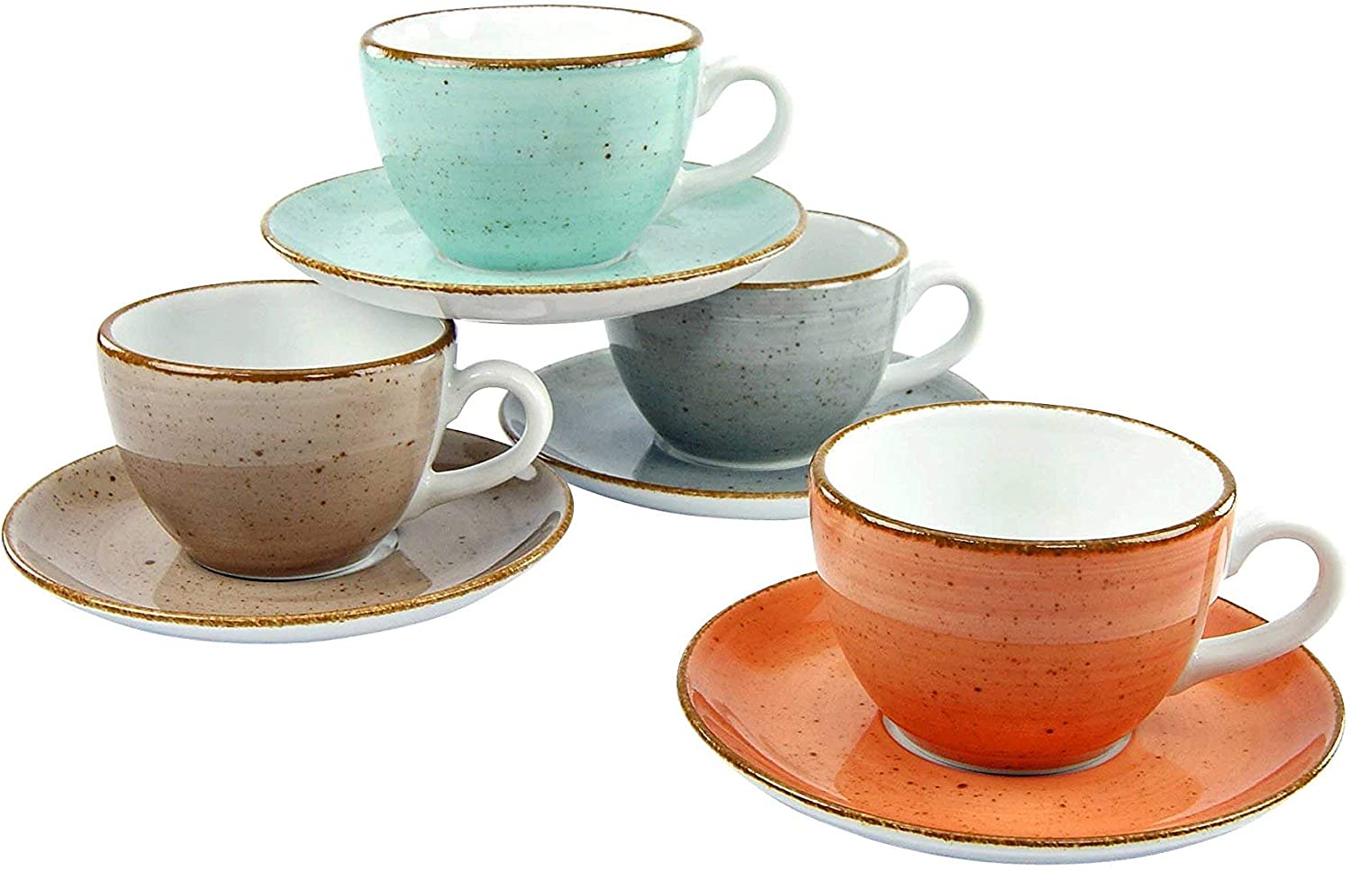CreaTable 17725 Vintage Nature Series Tableware Set Coffee Cup Set 8 Pieces