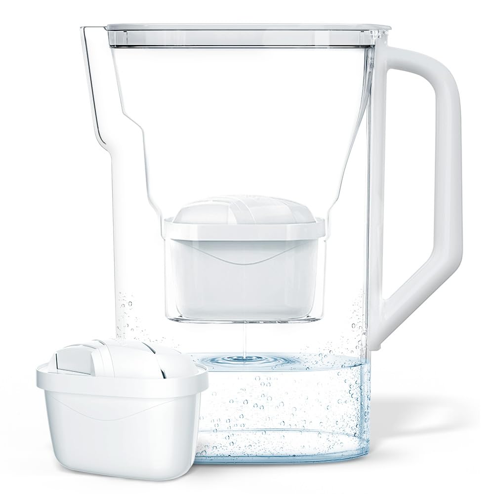 Wessper Water Filter Jug 2.7 L | Cartridge Replacement for Dafi Unimax Aquaphor A5 Brita Maxtra+ Philips AWP212/10 | Reduction of Limescale, Chlorine | Includes Water Filter Jug + Water Filter Aquamax