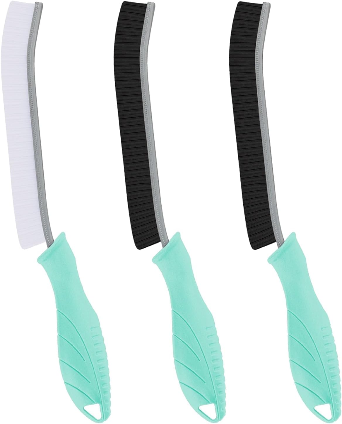 TQRR Hard Bristle Grout Cleaning BrushThin Joint Cleaning Brush, Small Cleaning Brush, Kitchen Brush, Cleaning Tool for Toilet, Bathroom, Home, Bathtub, Sink (3, Mint)