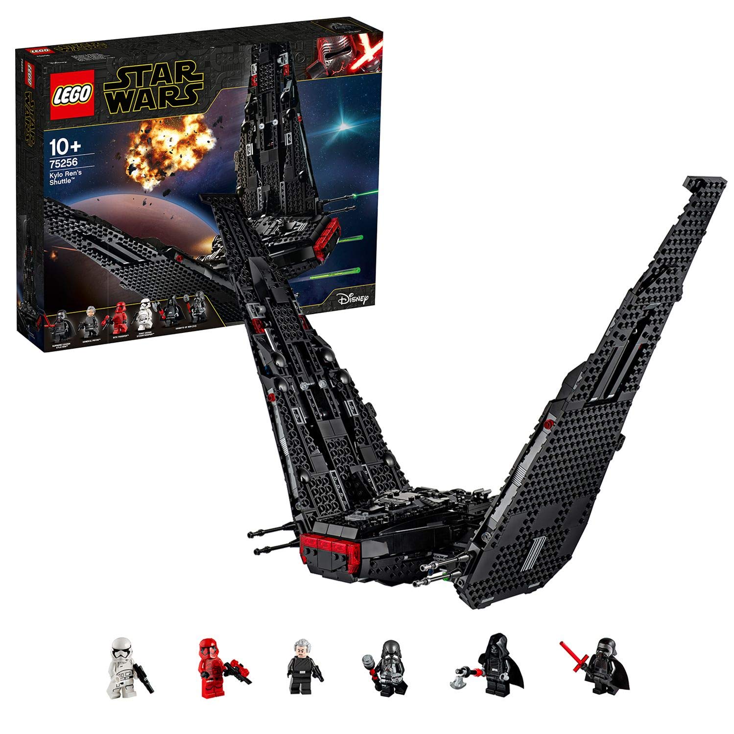 LEGO 75256 Star Wars Kylo Ren’s Shuttle, Spaceship Construction Set with 2 Spring Shooters, The Rise of Skywalker Collection
