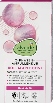 alverde NATURKOSMETIK Collagen Boost ampoule treatment (7 x 2 ml), 14 ml