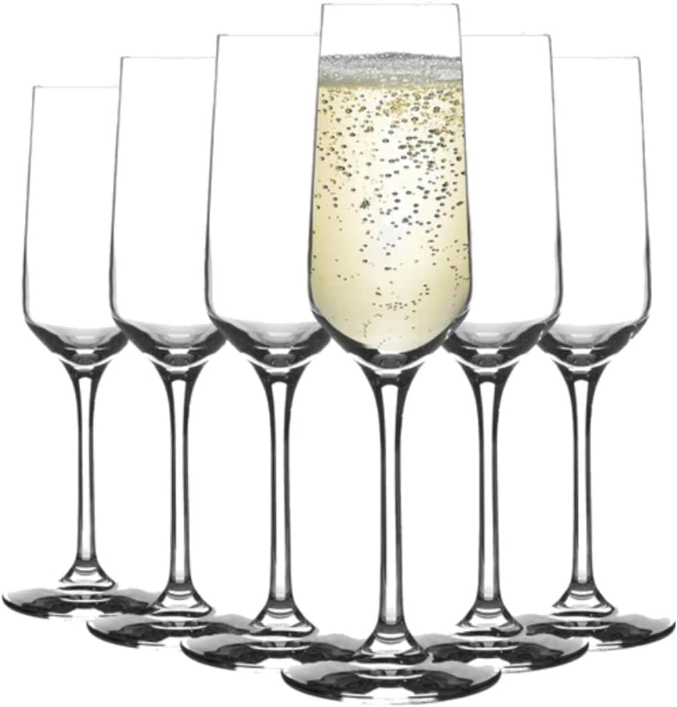 Stölzle Lausitz Champagne Glass, Champagne Glass Revolution Series, 200 ml, Set of 6