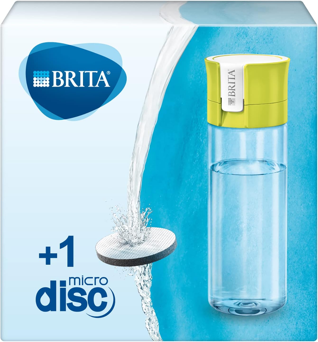 Brita Fill and Go Water Bottle with Filter, 7.5 x 7.5 x 22.0 cm