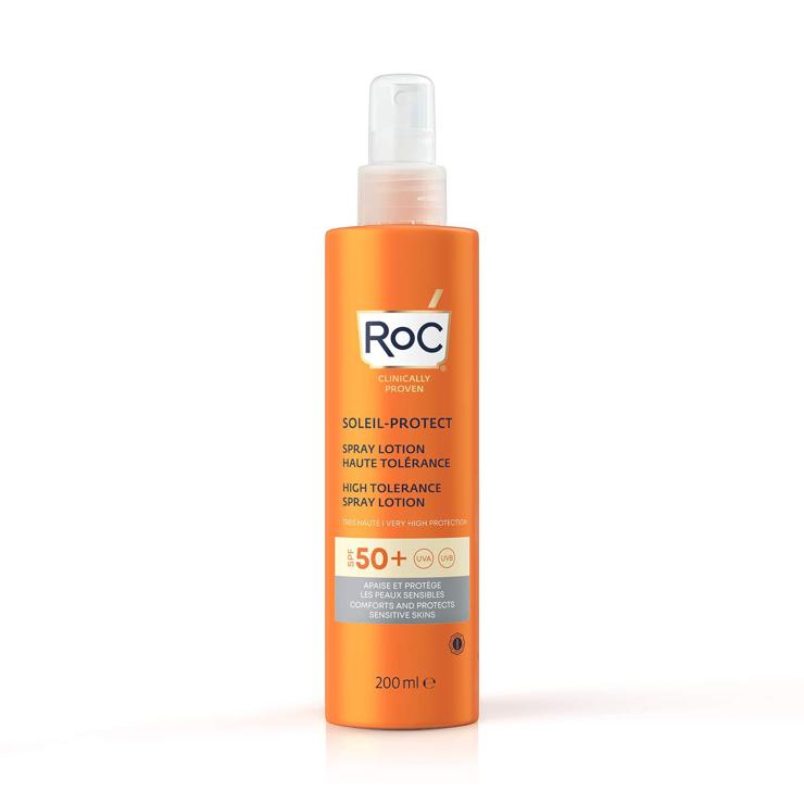 RoC - Soleil-Protect high-tolerance spray lotion SPF 50 - non-greasy sun protection - high protection - hypoallergenic - water resistant - 200 ml