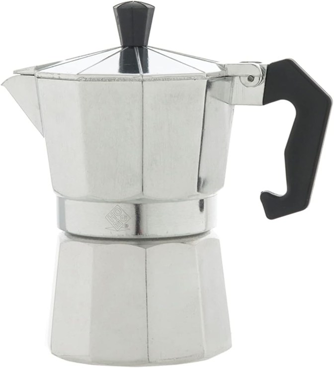 Home Espresso Collection 3 Cup Aluminum Espresso Maker with Handle and Knob, Anti-scald