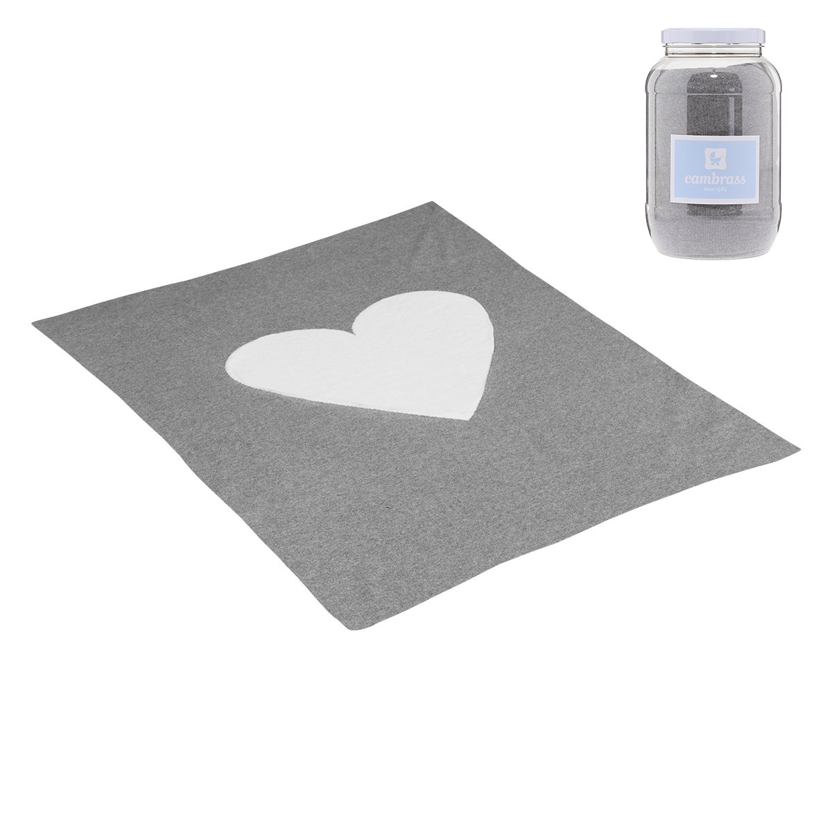 Cambrass Bedspread Cotton, 80 x 100 cm grey