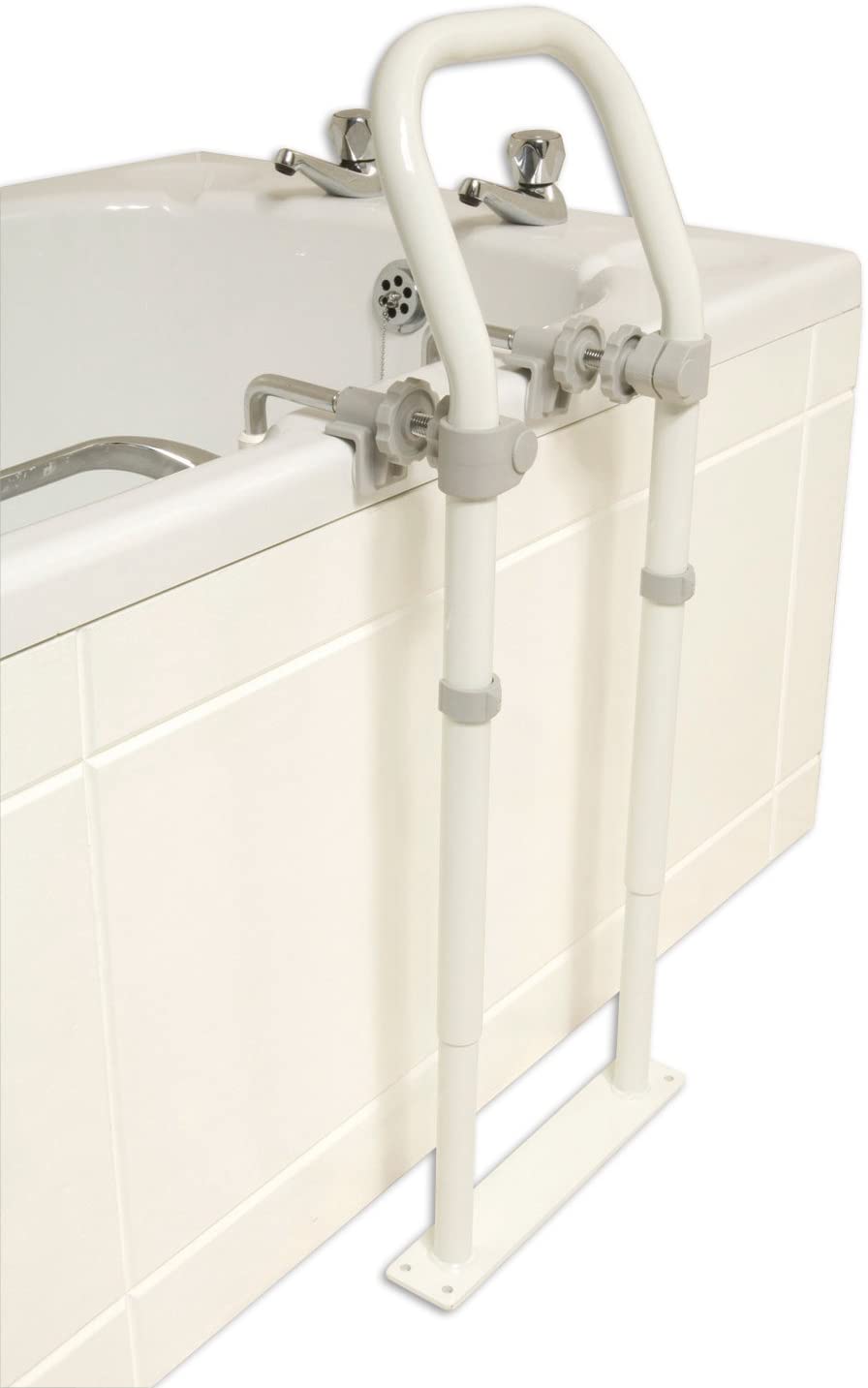 NRS Healthcare Swedish Bath Rail Epoxy Coated Steel White