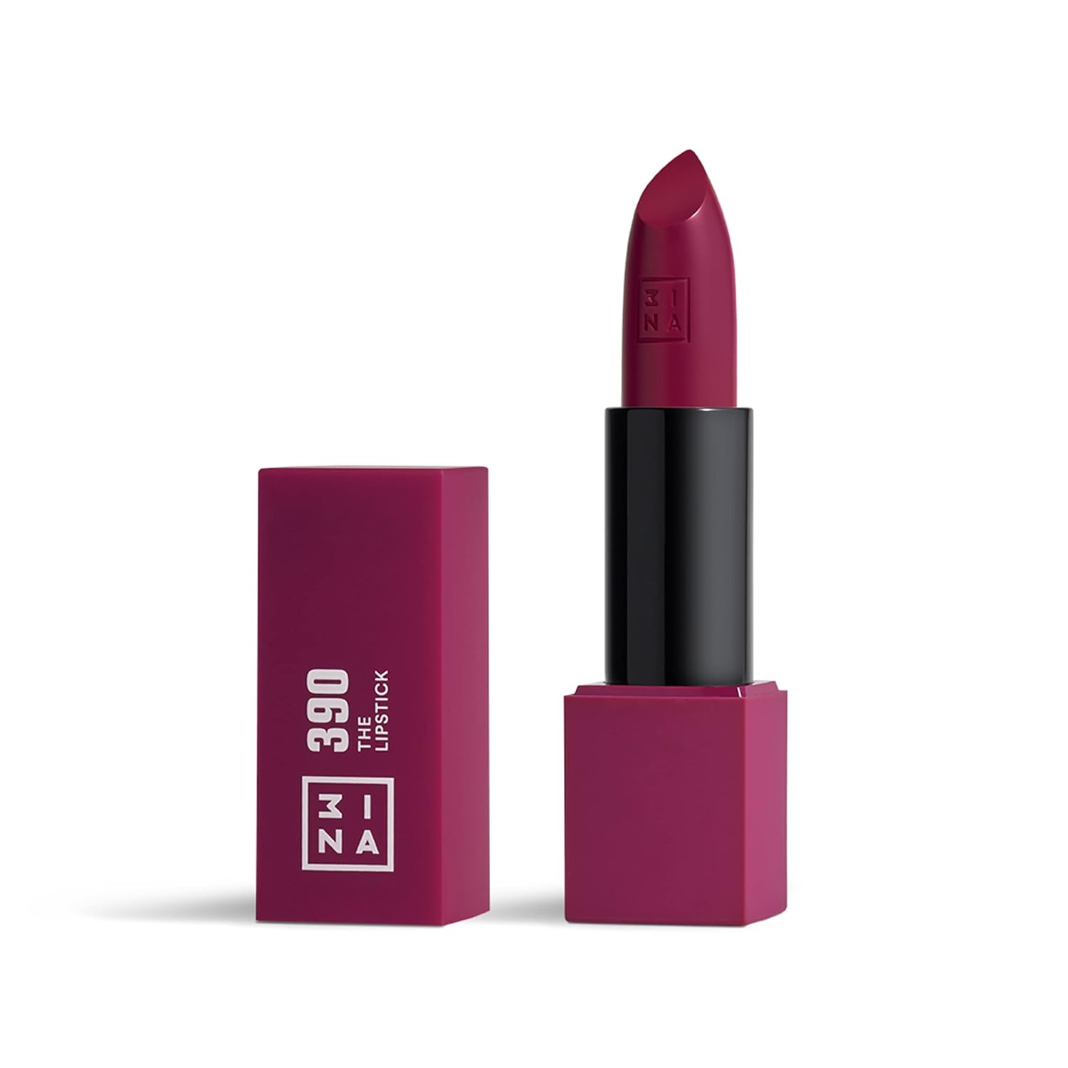 3ina makeup - The Lipstick 390 - Dark Purple Lipstick - Matte Lip Pen with Vitamin E And Shea Butter - Long -Lasting Highly Pigmented Cream - Vanilla Fribrance - Vegan - Cruelty Free