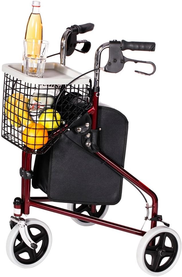 Drive Medical Drive DeVilbiss Healthcare TW011R Lightweight Steel Red Tri-Walker