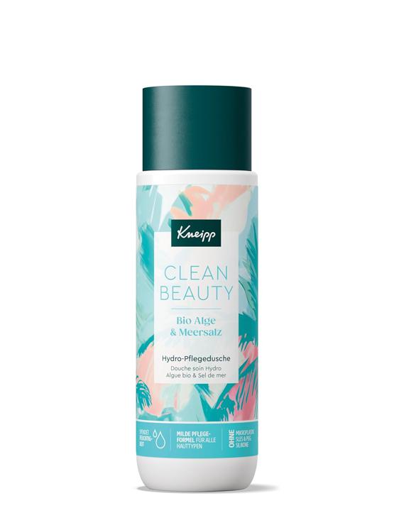 Kneipp Clean Beauty Hydro Shower Gel Organic Algae & Sea Salt - Moisturizing Shower Gel with Mild Sugar Surfactants for Extra Gentle Cleaning - No Microplastics & Silicone - Vegan - 200 ml