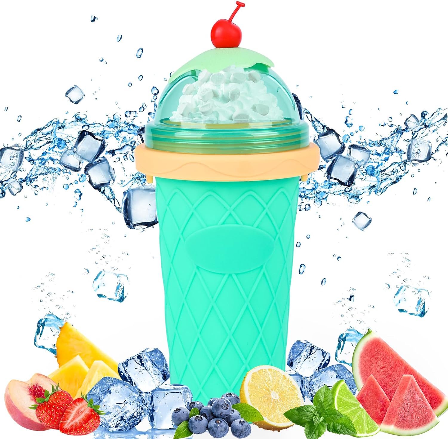 Teklemon Slushy Maker, Euakee Quick Frozen Slushy Maker, Milkshake Smoothie Cups, Magic Cup for Freezing, Reusable, DIY Homemade Smoothies Cup