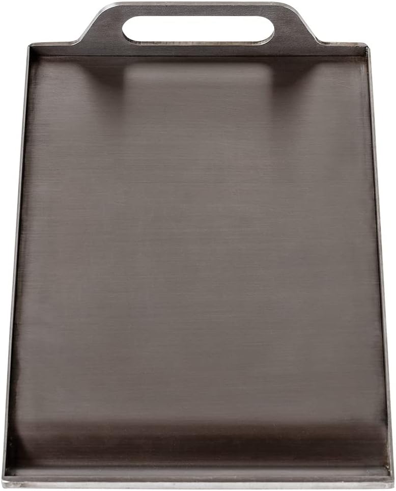 everdure by heston blumenthal Teppanyaki Plate for FURNACE Grill I Grill Plate with Handle I Stainless Steel Plate + 2 Spatulas I Plancha for Healthy Japanese Kitchen with Fish - Meat & Vegetables