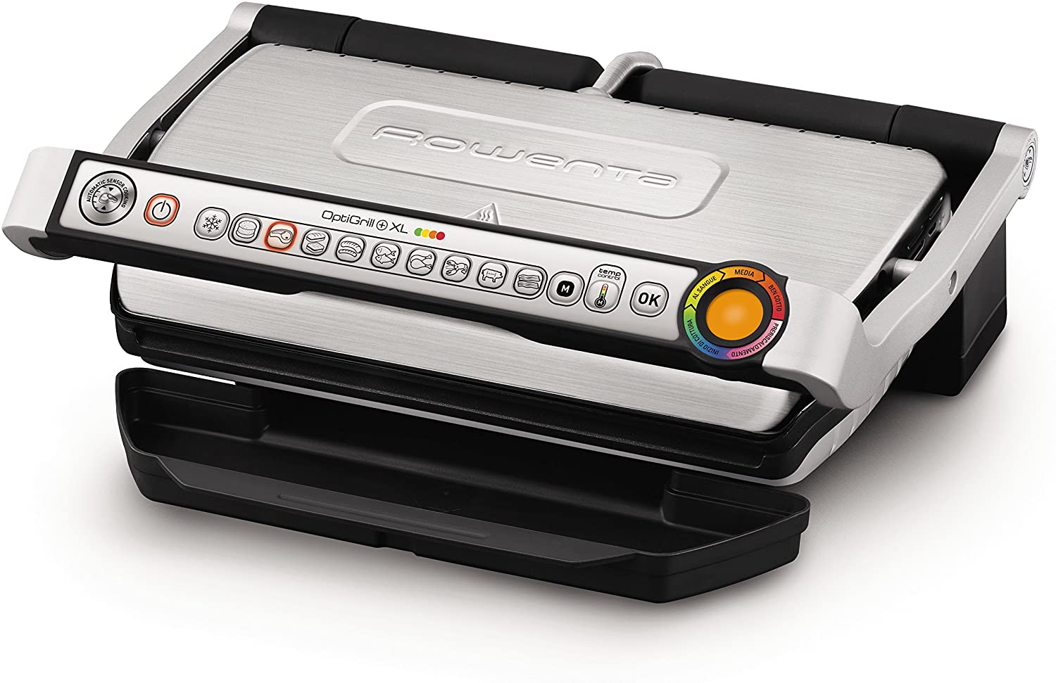 Rowenta Optigrill Optigrill XL Grill Pan + Black/Silver (Italian Product)