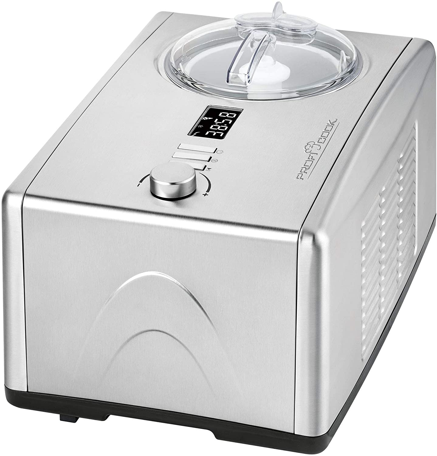 Profi Cook ProfiCook PC-ICM 1091N 2-in-1 Ice Cream and Yoghurt Maker in One - Holds up to 1500ml Ice Cream or Yogurt - Professional Compressor Cooling - High Quality LCD Display - Stainless Steel Housing