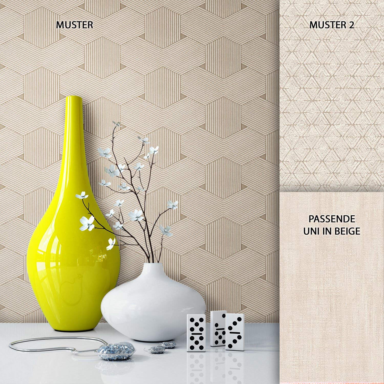 Newroom Design Newroom Wallpaper Beige Non-Woven Graphic, Modern, Nature Fun Modern And El