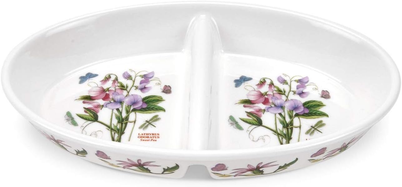 Portmeirion Home & Gifts Botanic Garden Divided Oval Baker Sweet Pea