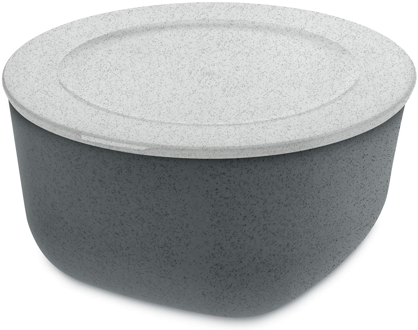 Koziol Connect L Food Storage Container with Lid Storage Container Lunch Box Meal Prep Container Stackable Plastic Organic Deep Grey 2 Litre