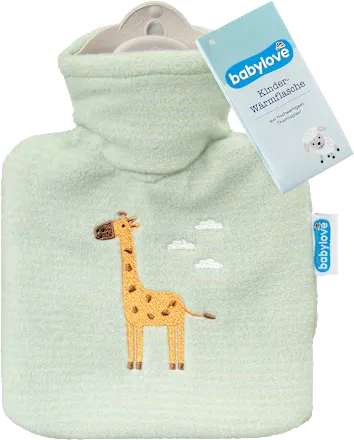 Children's hot water bottle, green, 1 pc.