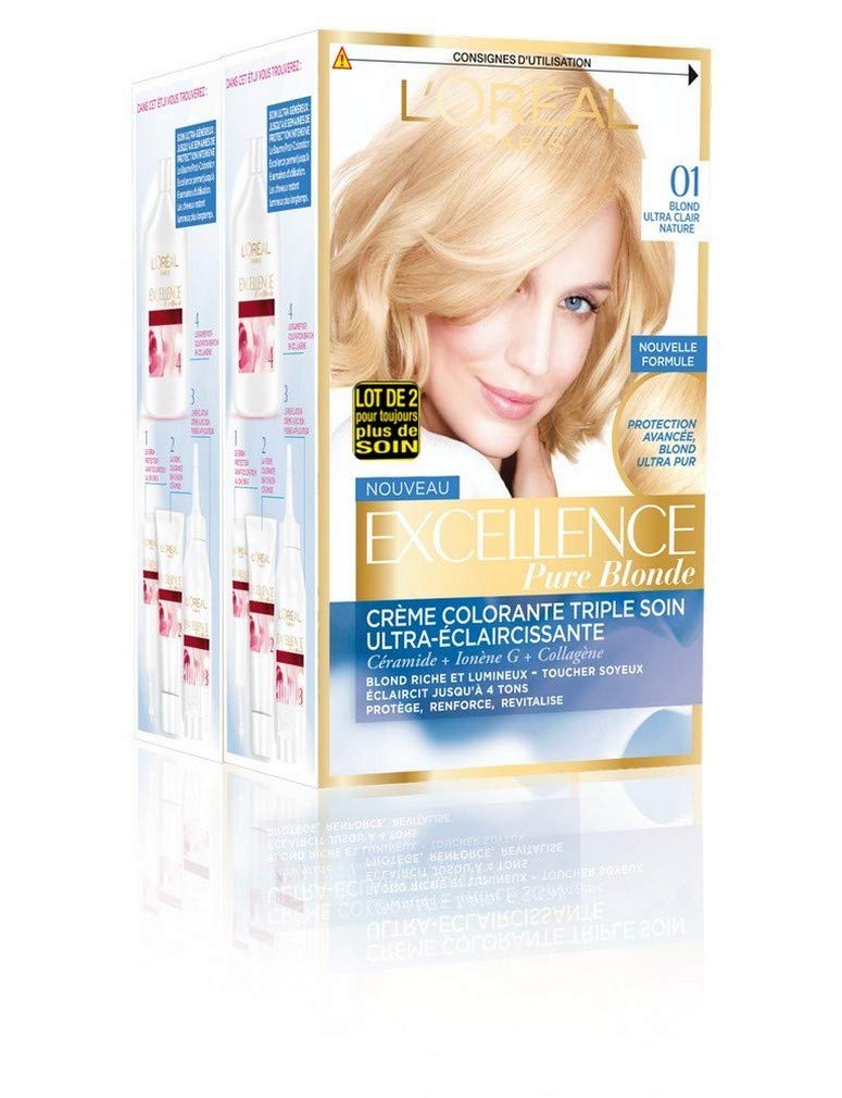 L'Oréal Paris L\'Oreal Coloration Excellence Crème – Tout Les Blonds – 01 Blond lumineux Naturel
