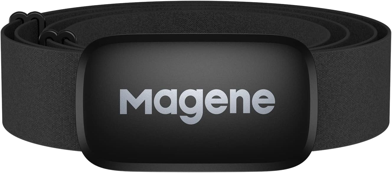 Magene Store Magene H003 (H64 Heart Rate Monitor Chest Strap HRM Fitness Tracker IP67 Waterproof Support Bluetooth 4.2 and ANT+ New Version