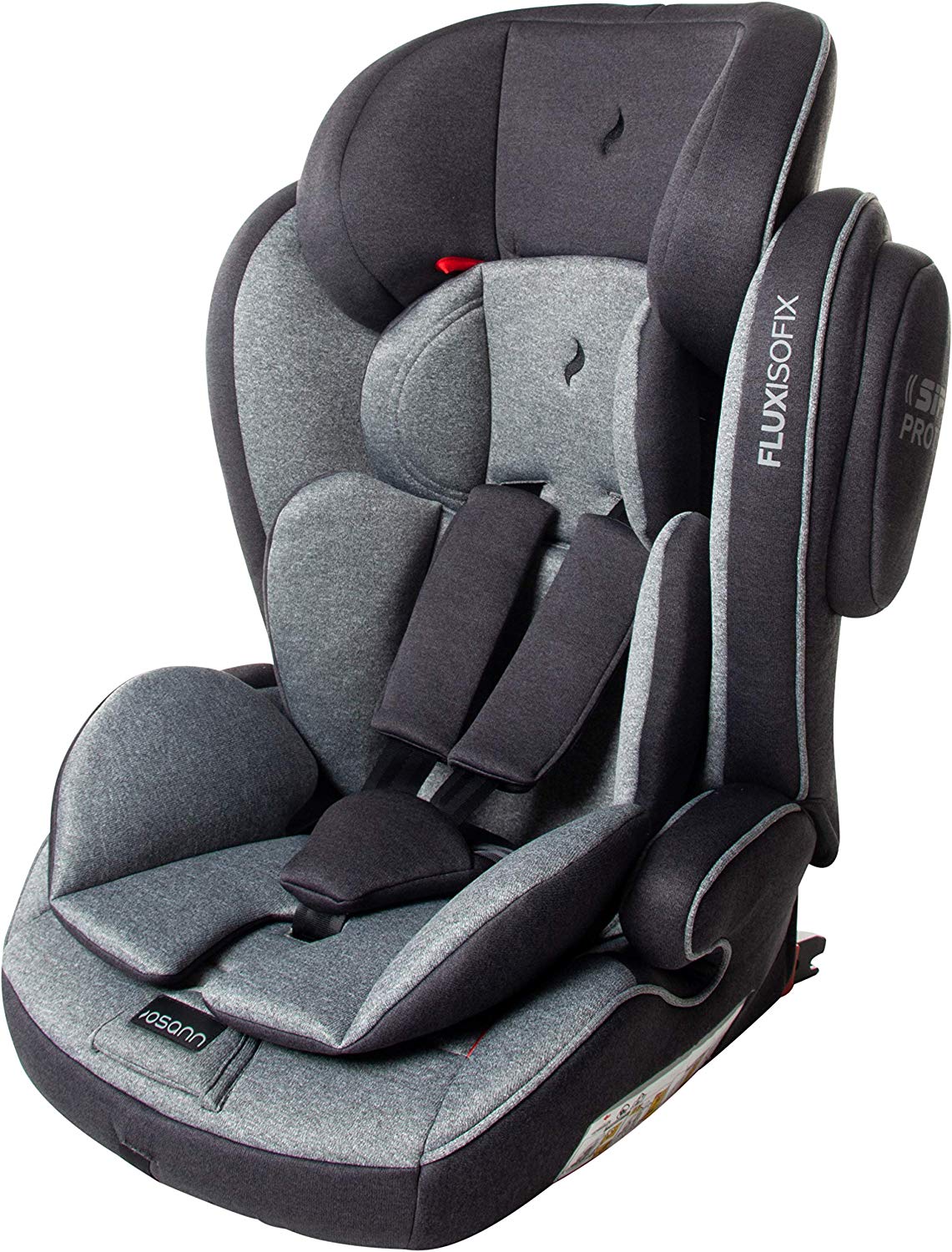 Osann Flux Isofix Child Seat By Sarah Harrison, Child Car Seat, Side Impact Protection, Height-adjustable 5-point Seat Belt and Adjustable Headrest Navy Melange
