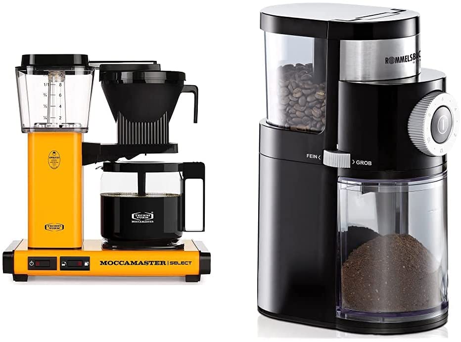 Moccamaster Filter Coffee Machine KBG Select, 1.25 Litres, 1520 W, Yellow P