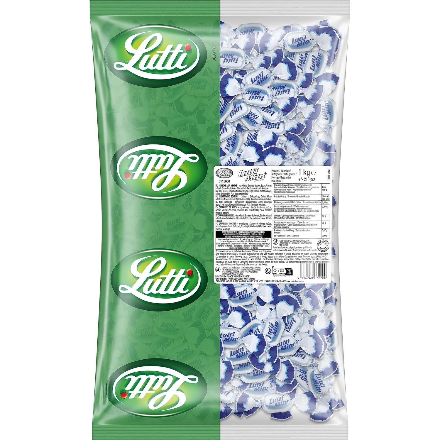 Lutti Luttmint Fresh Mint 1kg 1000g