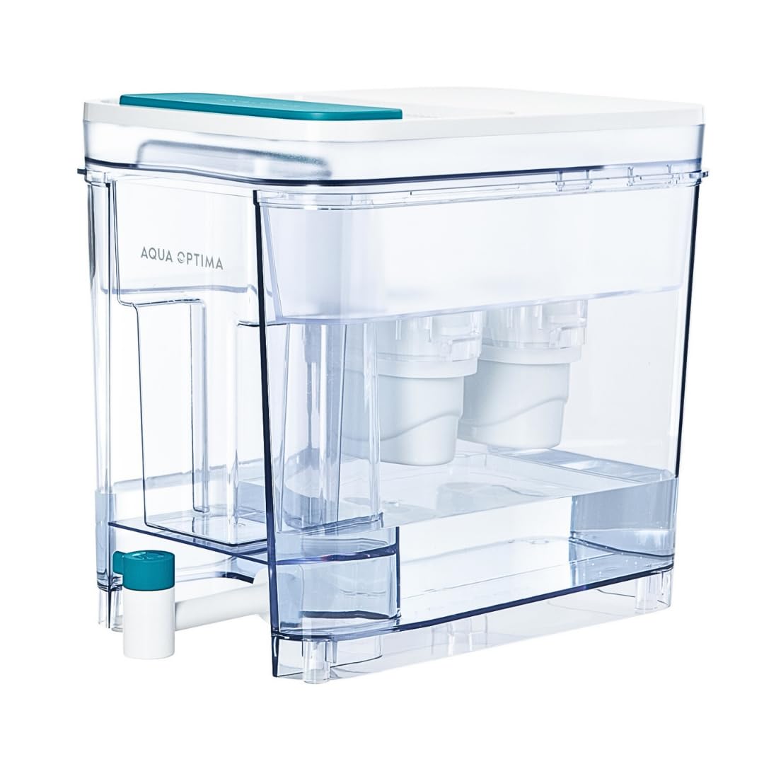 Aqua Optima Laica WD1001 Filtered Water Tank 8.2 L with 6 Filters for Fridge or Counttop