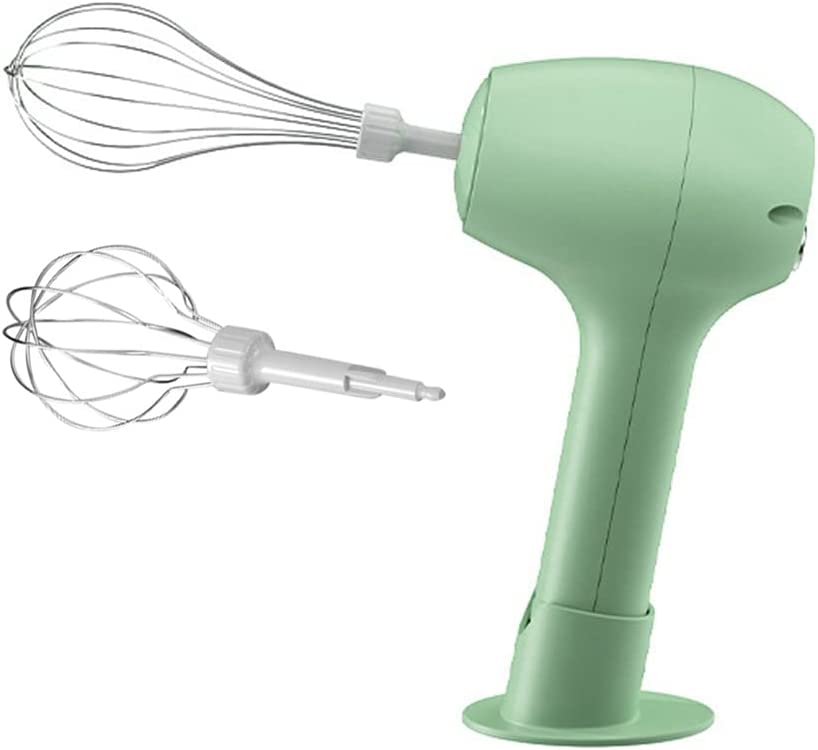 Rulit Portable Blender Wireless Electric Whisk 3 Speeds High Performance Hand Mixer Kitchen Automatic Cream Milk Mixer Green