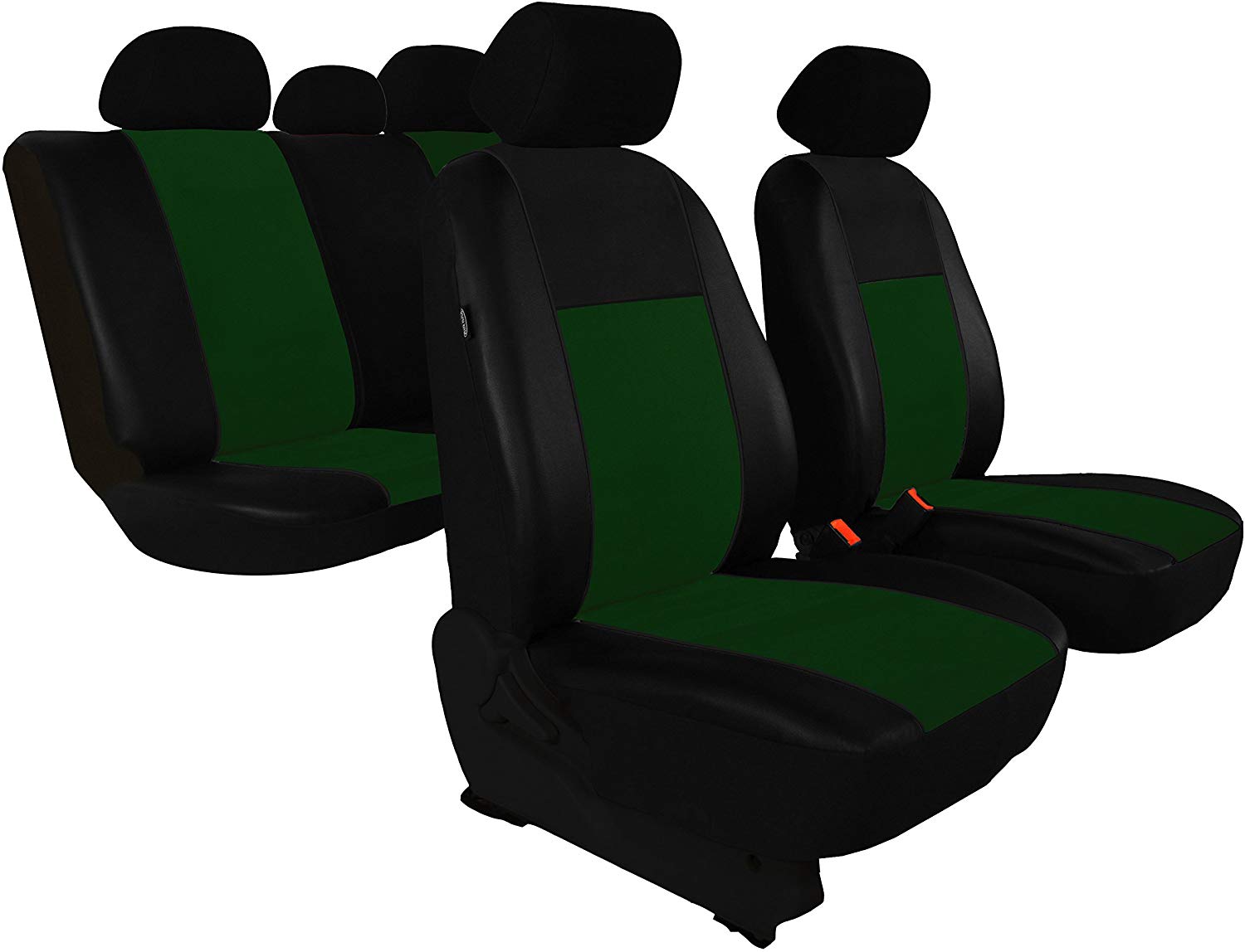 Pokter \'CUSTOMISED Car Seat Cover Set for Tiguan II 2016 from Unico. Colour green.