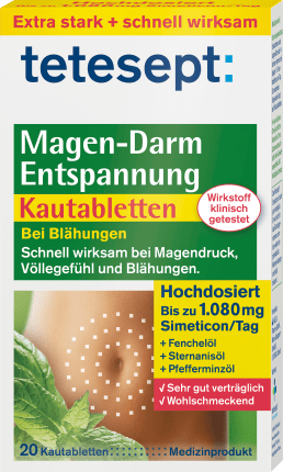 tetesept Gastrointestinal Relaxation Chewable Tablets, 20 Pcs
