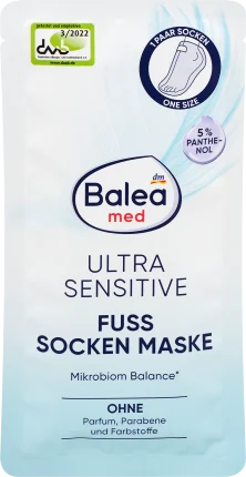 Balea MED Foot sock mask Ultra Sensitive, 1 pair, 2 pcs