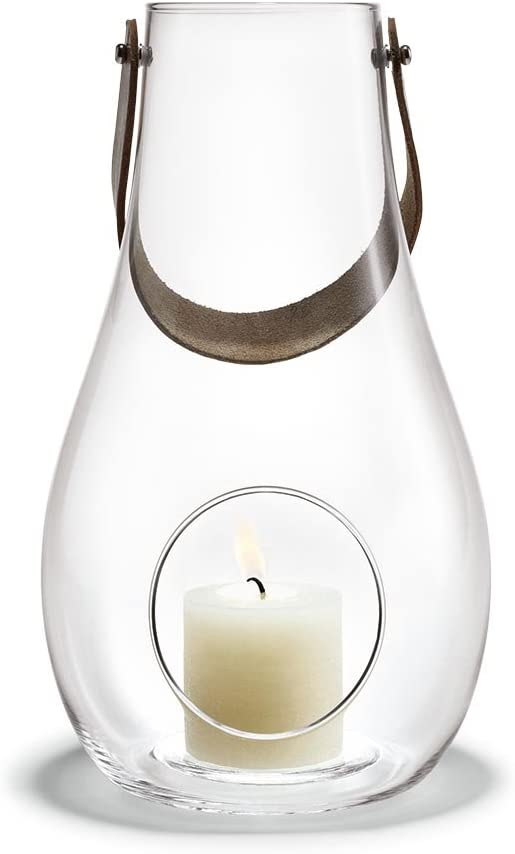 Holmegaard Dwl Lantern Lantern With Leather Handle Height 29 Cm