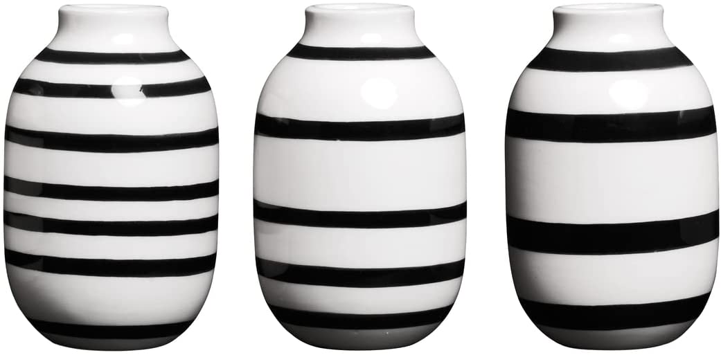 Kohler Kähler Omaggio vase 3-pak mini Black H8 cm