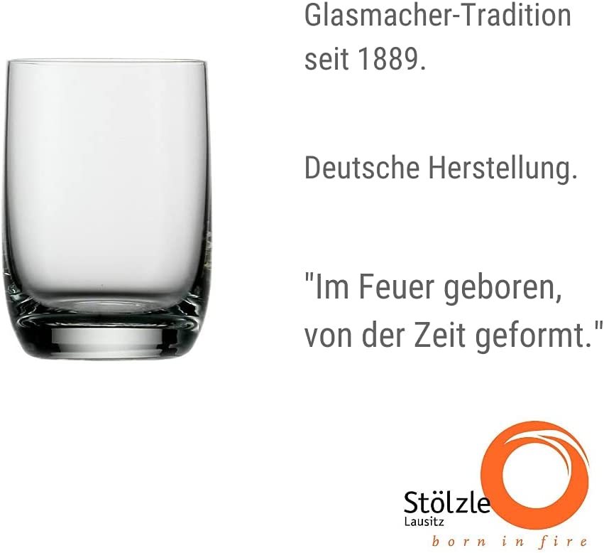 STÖLZLE LAUSITZ Weinland Shot Glasses I 6 Shot Glasses I Stamper Liqueur Glasses I 80 ml I Short Glasses I Dishwasher Safe I Very Shatter-Resistant I High-Quality Crystal Glass