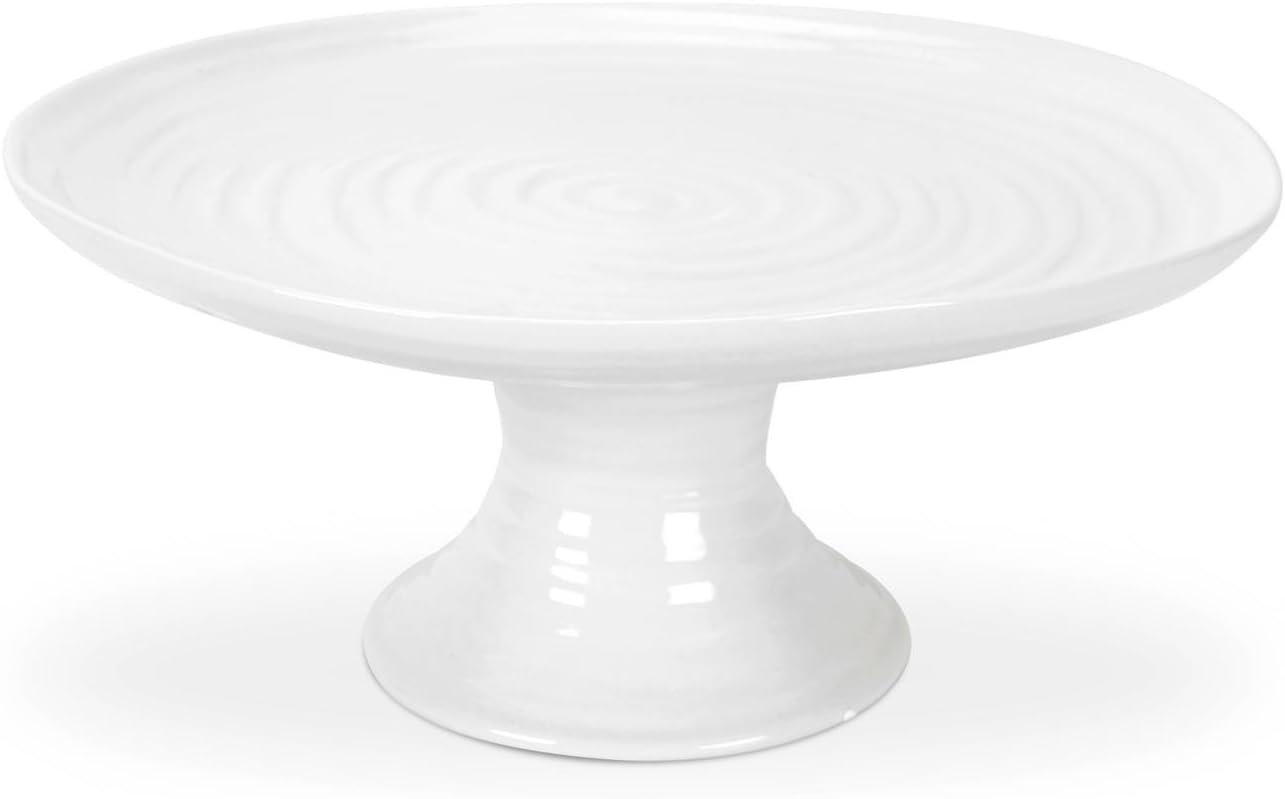 Sophie Conran for Portmeirion Footed Cake Plate, Porcelain White, 24.5 x 24.5 x 11 cm
