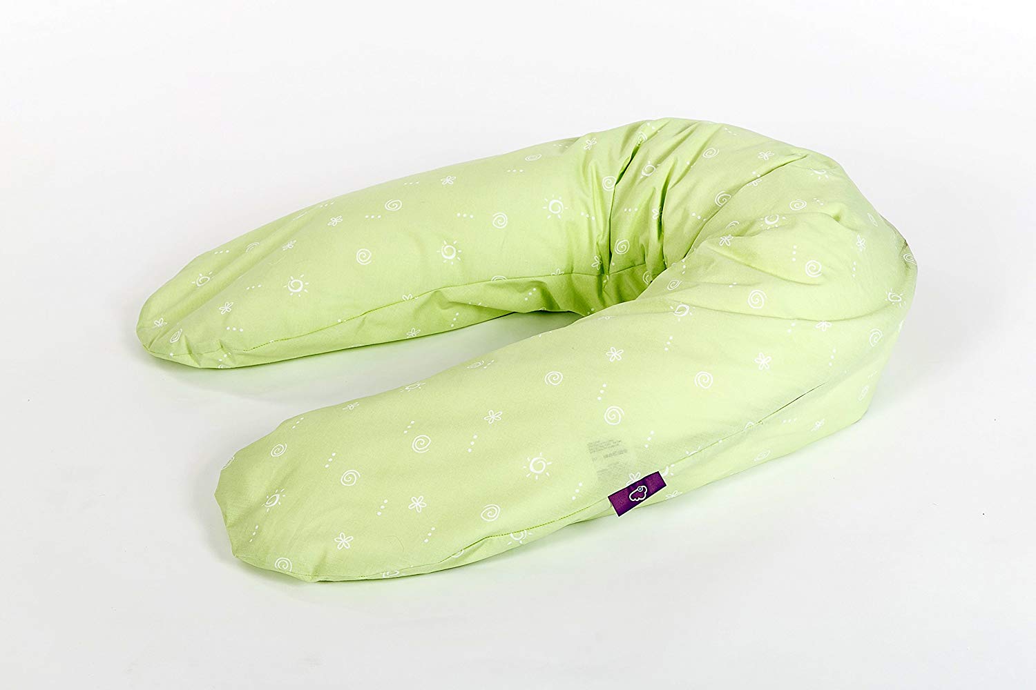 Traeumeland Träumeland T040508 Breastfeeding and pregnancy pillow/Design 11) with Low-Noise EPS Polystyrene Bead Filling/100% Cotton, Size 190 cm