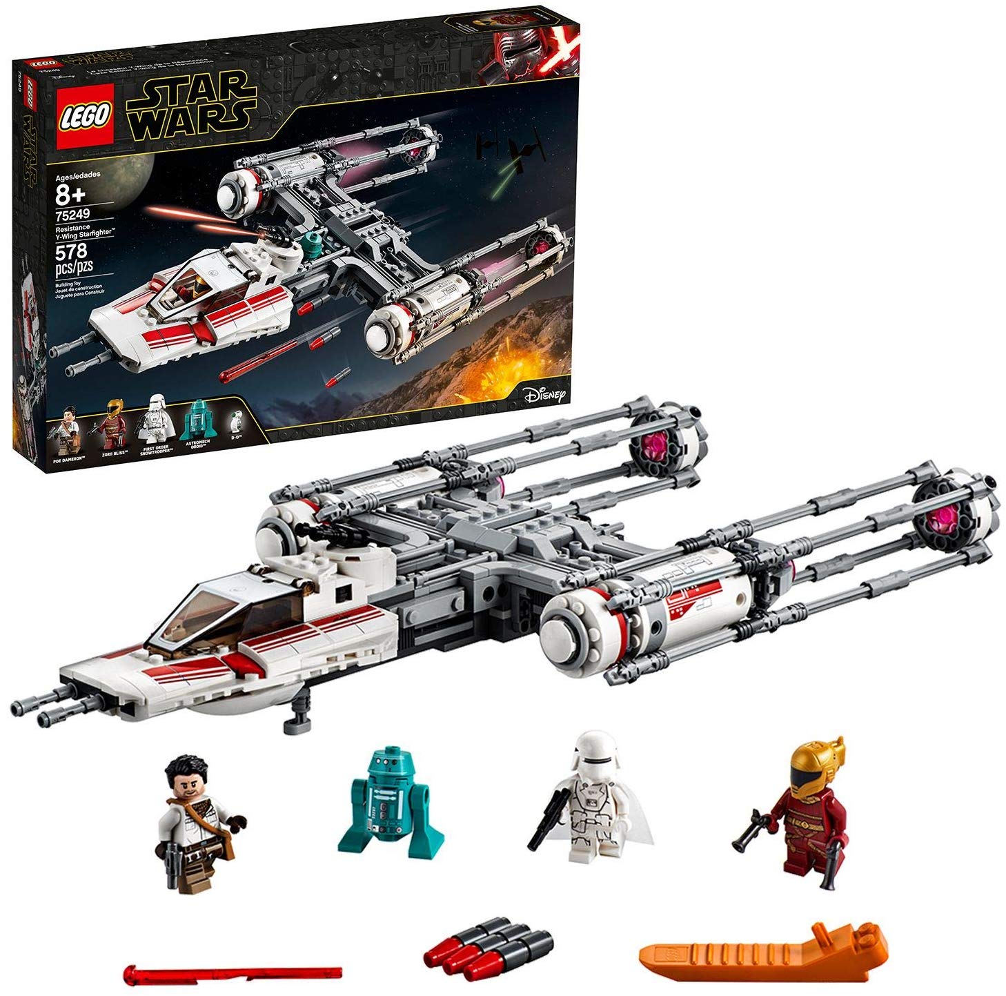 Lego 75249 Star Wars Resistance Y-Wing Starfighter Construction Set, The Rise of Skywalker Collection