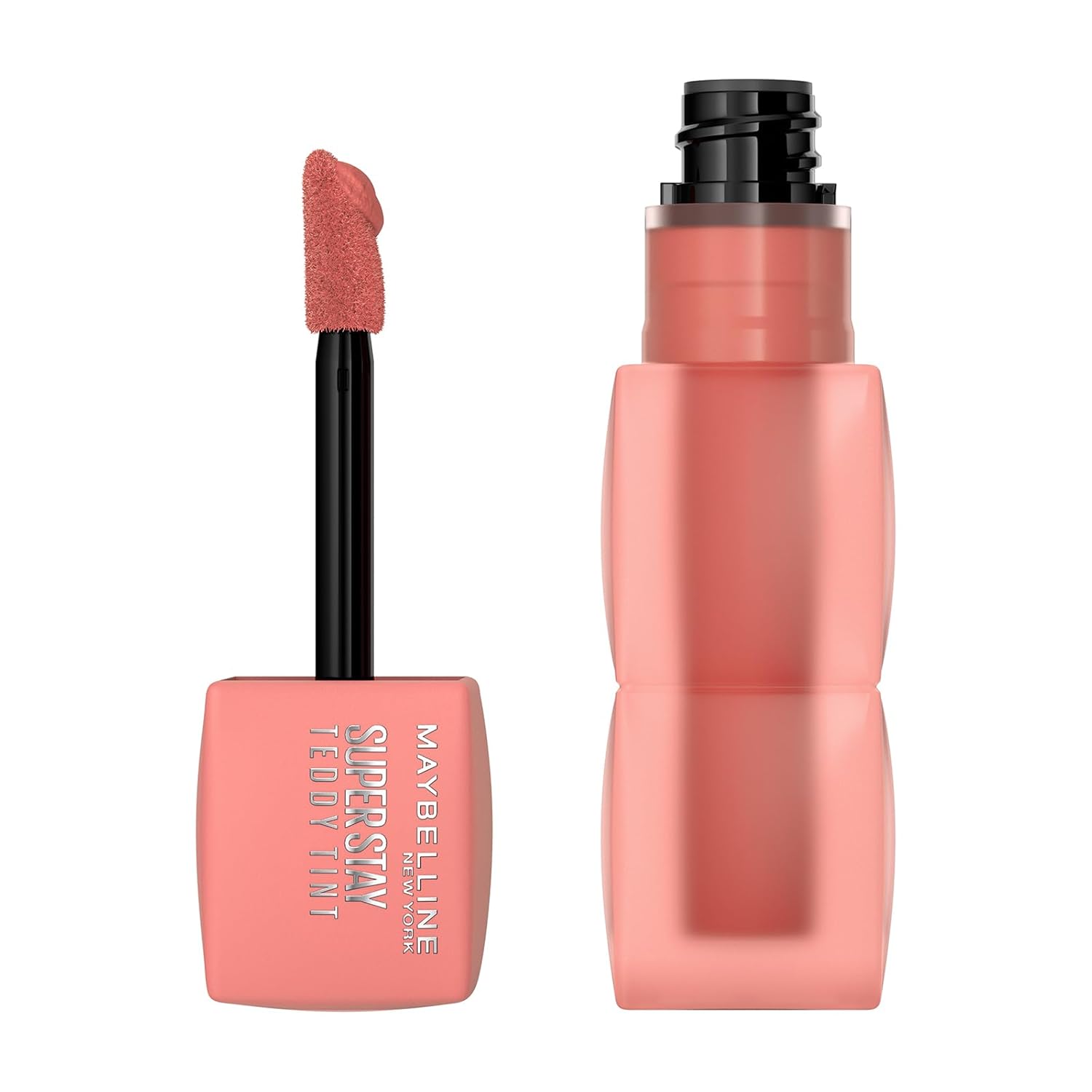 Maybelline New York Teddy Tint Lipstick for Delicate, Soft Matte Lips, Extra Long Lasting Colour, Soft Drawn Finish, Comfortable and Without Colouring, Colour: 10 Current Mood Superstay