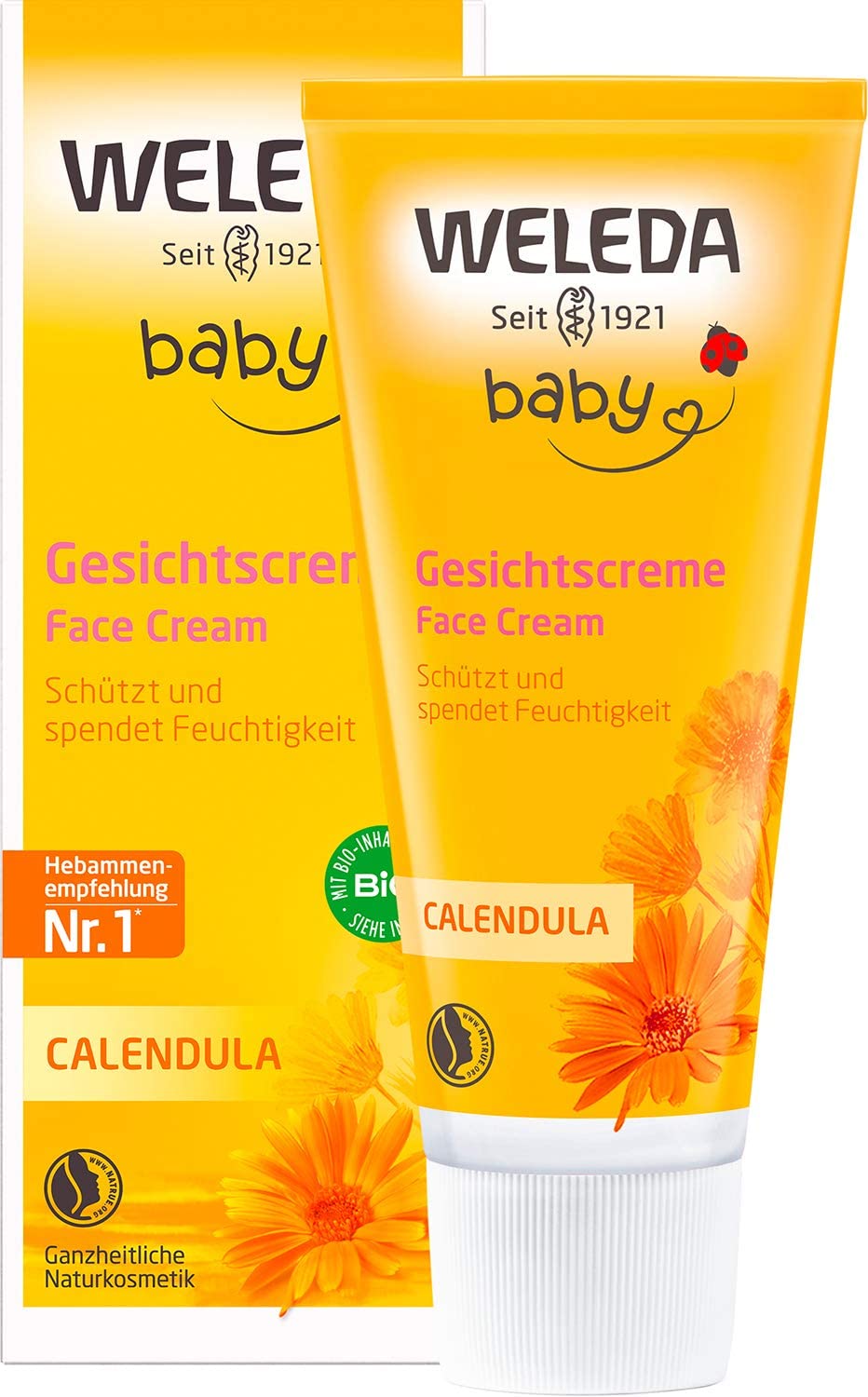 Weleda Organic Calendula Face Cream, (Pack of 1 x 50 ml) 40055