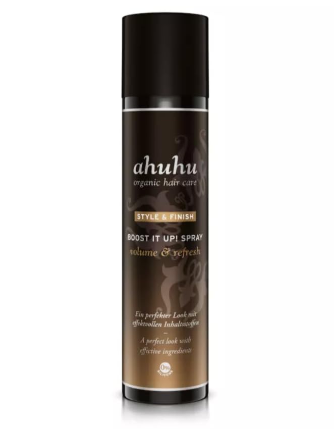 ahuhu Style & Finish Dry Shampoo Boost It Up! Spray Volume & Refresh (300 ml) - Silicone-Free Dry Shampoo & Volume Spray in One, No White Residue, Vegan