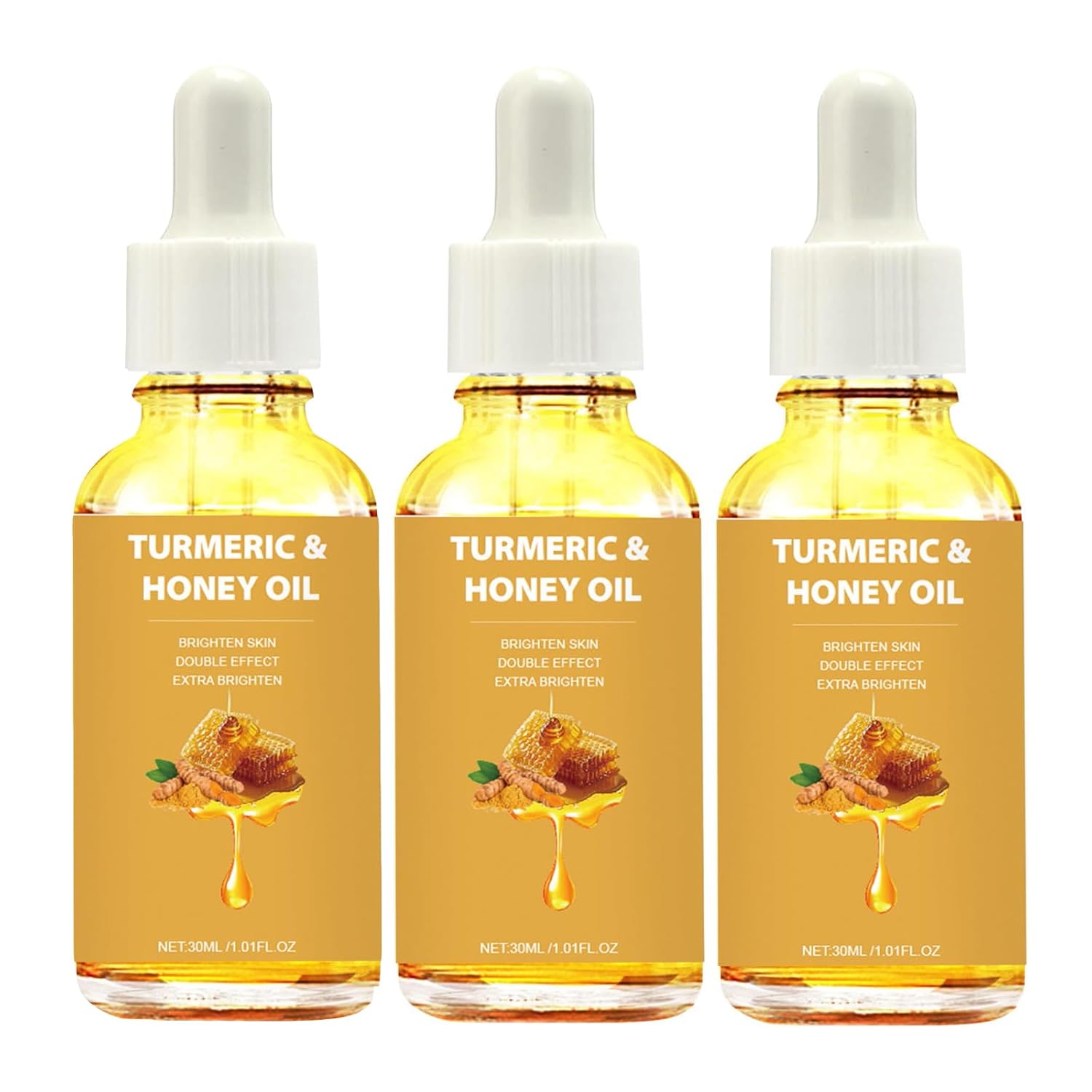 Woranb Turmeric & Honey Body Oil, Turmeric Face Oil, Turmeric Oil Whitening Oil, Turmeric Honey Oil Face Oil Against Wrinkles, Moisturising Turmeric & Honey Oil Body Care Smooth Skin (3)