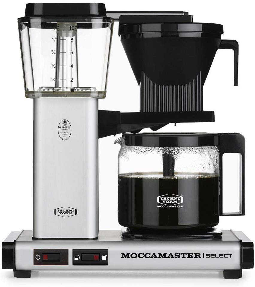 Moccamaster Filter Coffee Machine KBG Select 1.25 Litres 1520 W Matt Silver