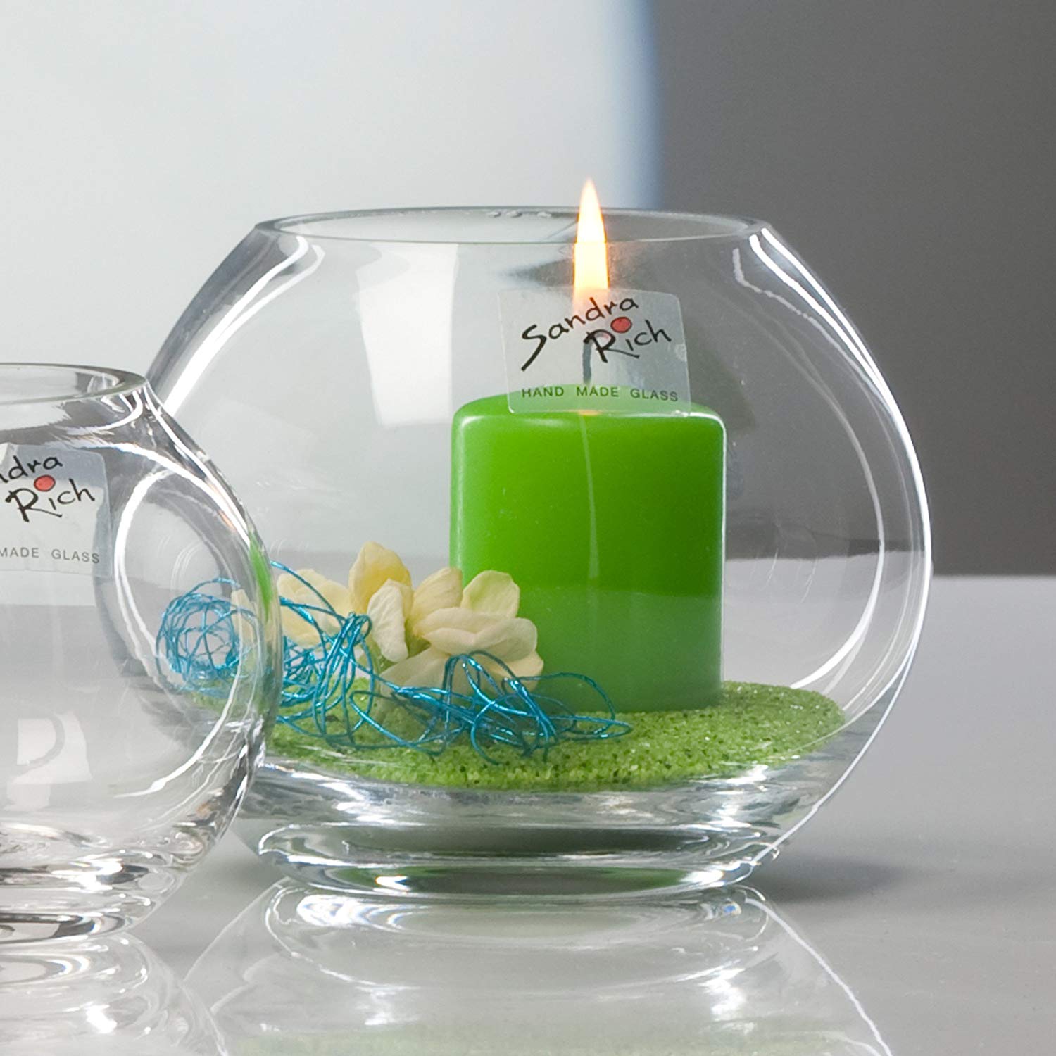 Sandra Rich Glass Vase Globe Round 9Cm