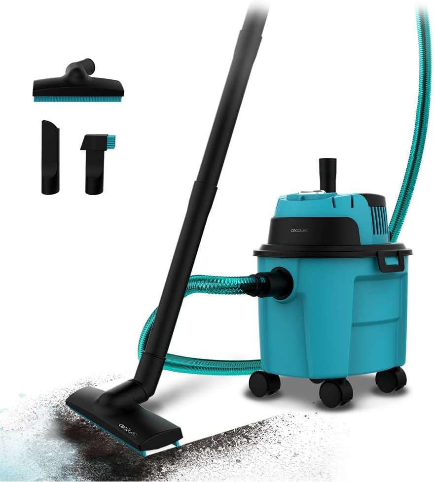 Cecotec Wet and Dry Vacuum Cleaner with Cable - Wet and Dry Vacuum Cleaner 10L Conga Rockstar Wet & Dry Compact Garden. 1000W, Lightweight, Compact, Double Suction and Blow Function, Accessories