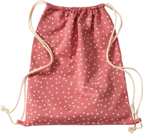 ALANA Gym bag with heart pattern, pink, approx. 32 x 40cm, 1 piece