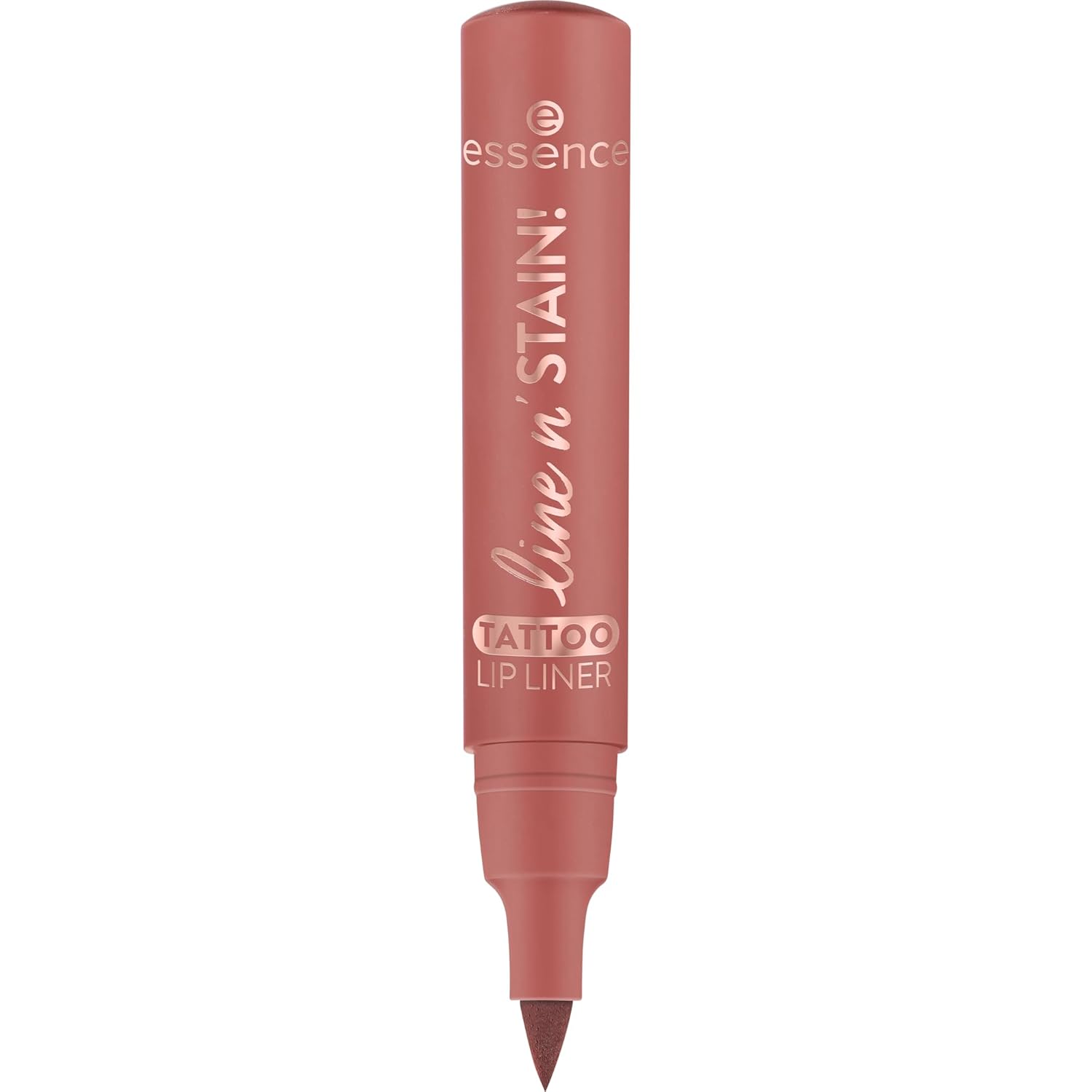 essence cosmetics essence line n' STAIN! Tattoo Lip Liner, No. 02, Brown, Long-Lasting, Defining, Coloring Effect, Color-Intensive, Vegan, No Perfume, No Alcohol, No Parabens, Pack of 3 (3 x 2.5 ml)