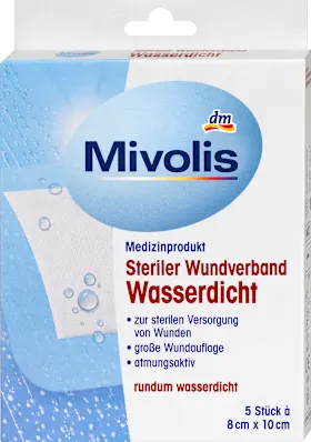 Mivolis Sterile wound dressing waterproof, 5 pcs