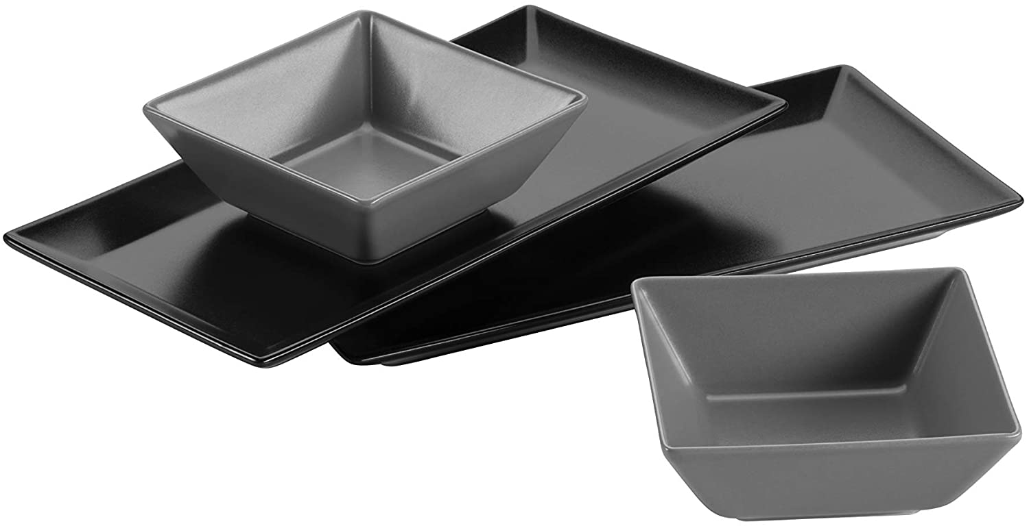 Maser Mäser Rectangular Plates and Bowls, Set of 2 Plates and 2 Bowls